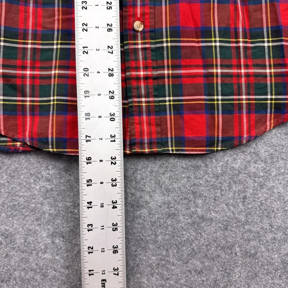 Banana Republic Vintage Safari & Travel Co Mens Red Tartan Plaid Cotton Shirt M